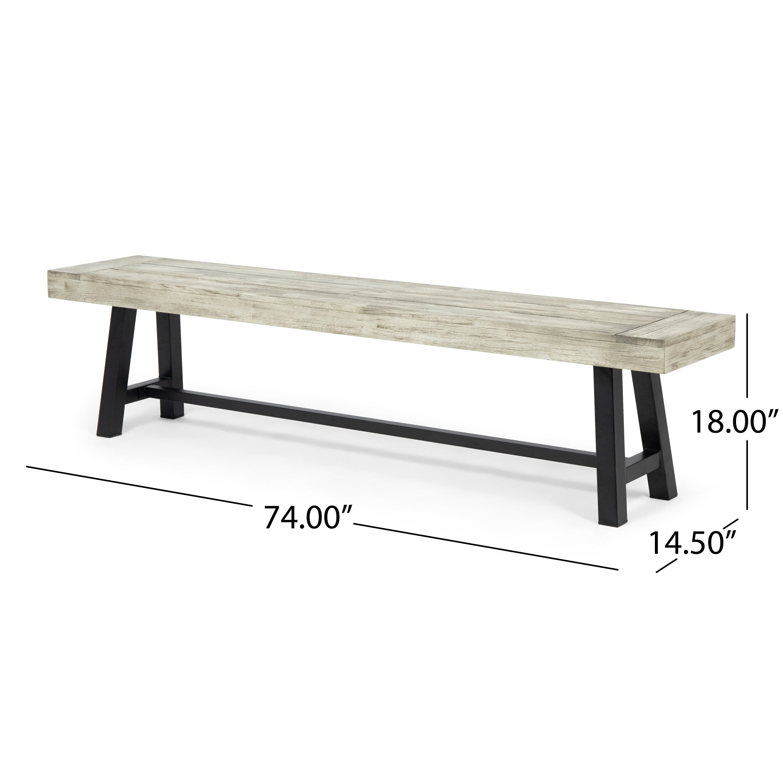 Banc d'extérieur en bois d'acacia Carlisle par Christopher Knight Home