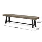 Banc d'extérieur en bois d'acacia Carlisle par Christopher Knight Home