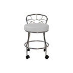 Tabouret de coiffeuse Carolina Living Diana à dossier en X avec roulettes