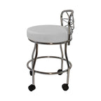 Tabouret de coiffeuse Carolina Living Diana à dossier en X avec roulettes