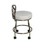 Tabouret de coiffeuse Carolina Living Diana à dossier en X avec roulettes
