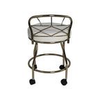 Tabouret de coiffeuse Carolina Living Diana à dossier en X avec roulettes