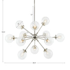 Lustre Paige à 12 lumières avec ampoules globe surdimensionnées INK+IVY