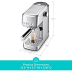 Machine à expresso professionnelle Casabrews 3700E 20 bars avec mousseur à lait - N/A