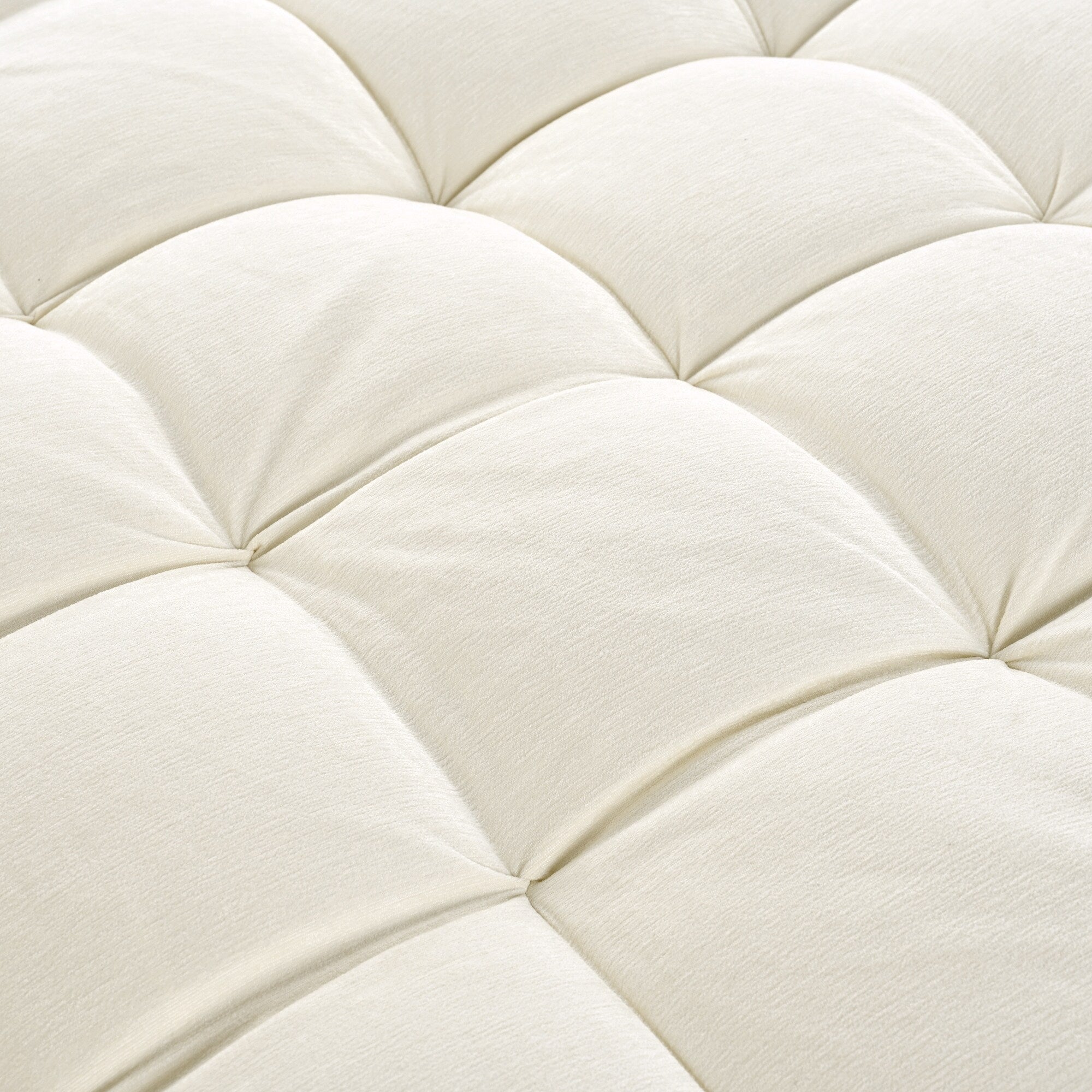 Canapé-lit en chenille, canapé-lit rembourré avec dossier capitonné et 2 coussins amovibles pour le salon