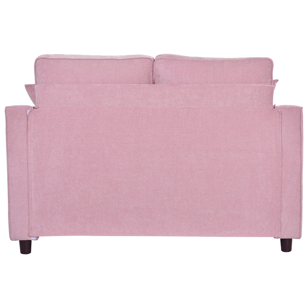 Canapé-lit en chenille, canapé-lit rembourré avec dossier capitonné et 2 coussins amovibles pour le salon