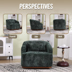 Fauteuil pivotant en chenille, canapé d'appoint confortable à 360 degrés pour salon, chambre et bureau avec coussin amovible