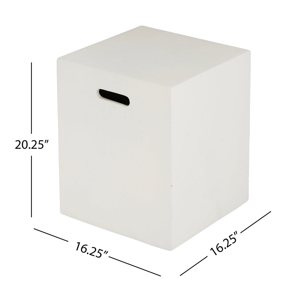 Christopher Knight Home - Table d'appoint d'extérieur en béton léger Aidan avec support pour réservoir