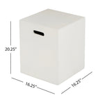 Christopher Knight Home - Table d'appoint d'extérieur en béton léger Aidan avec support pour réservoir