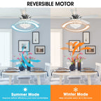 Lustre/ventilateur de plafond à 4 lumières en chrome/cristal avec télécommande