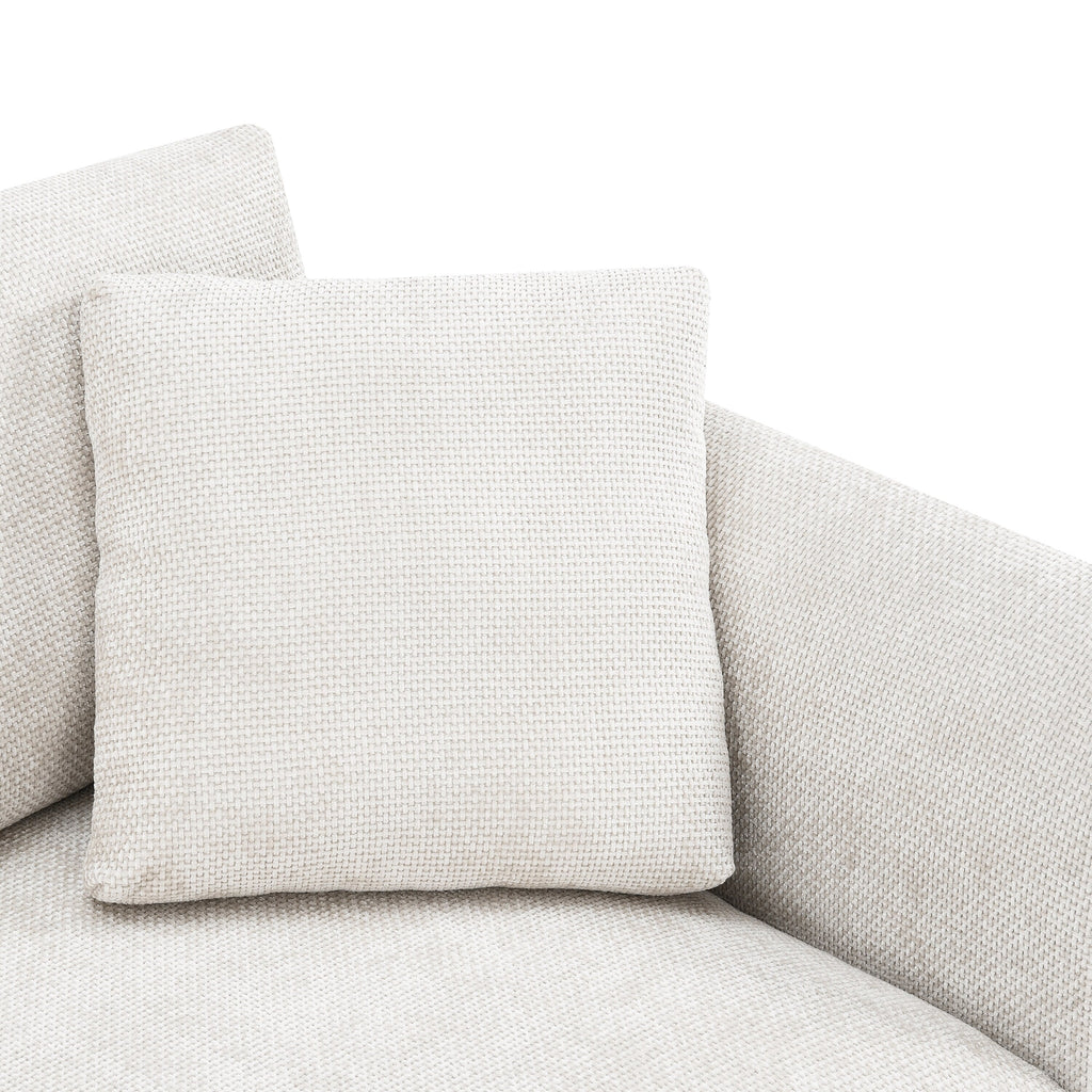 Canapé sectionnel Cloud, ensemble de canapés de luxe en forme de L avec 2 oreillers gratuits, mobilier d'intérieur 4 places en chenille avec méridienne surdimensionnée