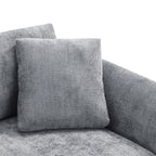 Canapé sectionnel Cloud, ensemble de canapés de luxe en forme de L avec 2 oreillers gratuits, mobilier d'intérieur 4 places en chenille avec méridienne surdimensionnée