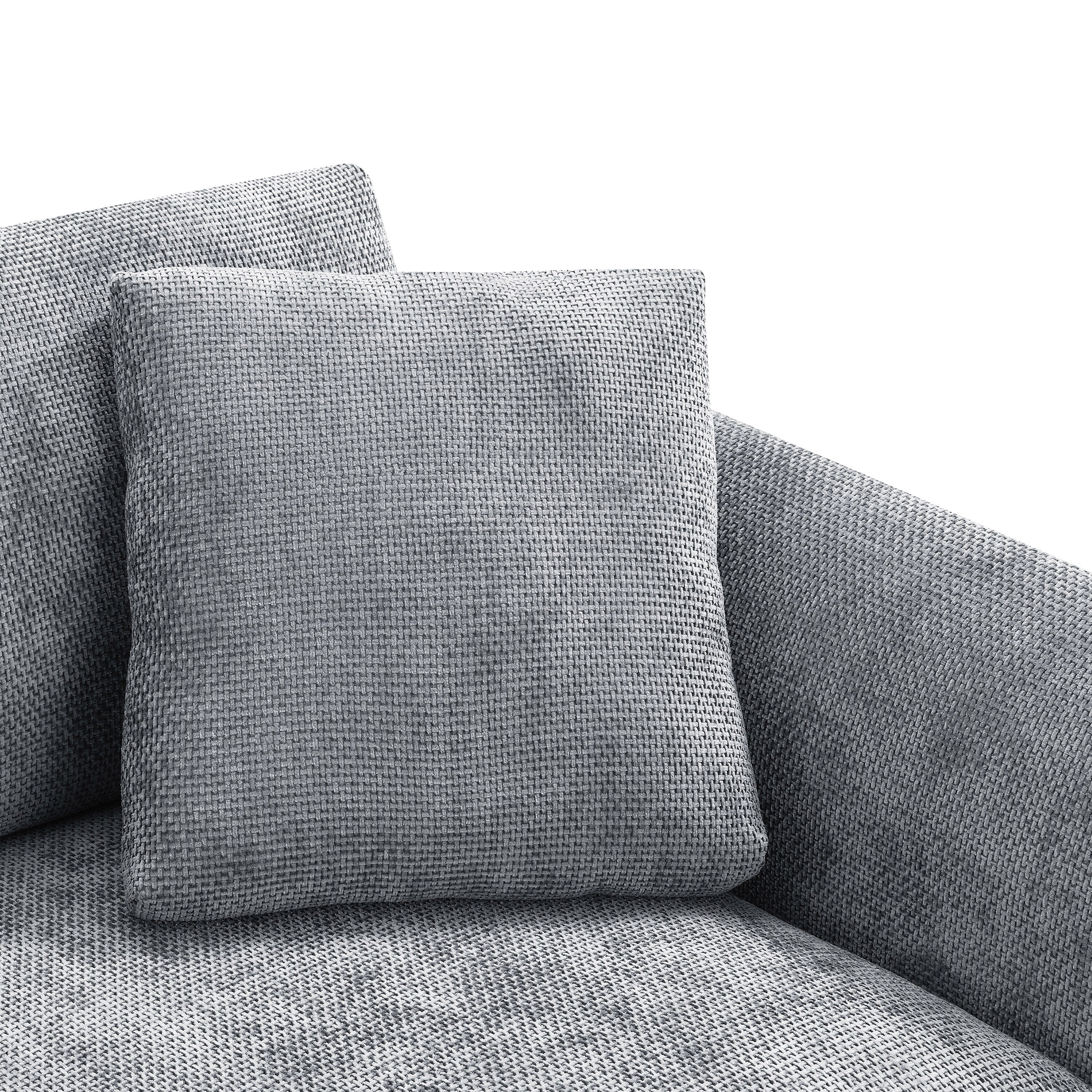 Canapé sectionnel Cloud, ensemble de canapés de luxe en forme de L avec 2 oreillers gratuits, mobilier d'intérieur 4 places en chenille avec méridienne surdimensionnée
