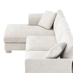 Canapé sectionnel Cloud, ensemble de canapés de luxe en forme de L avec 2 oreillers gratuits, mobilier d'intérieur 4 places en chenille avec méridienne surdimensionnée