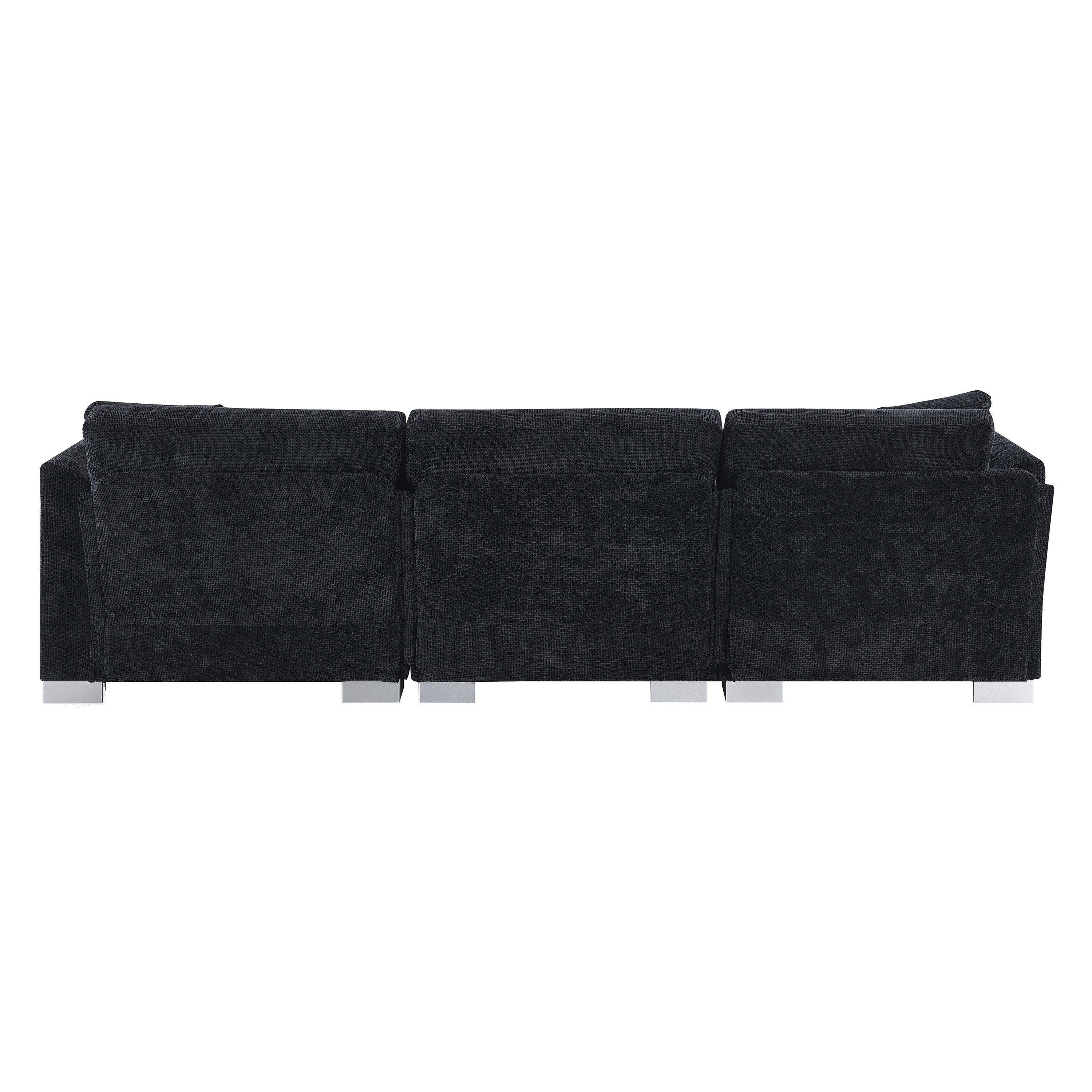 Canapé sectionnel Cloud, ensemble de canapés de luxe en forme de L avec 2 oreillers gratuits, mobilier d'intérieur 4 places en chenille avec méridienne surdimensionnée