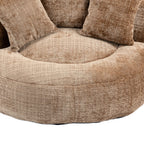 Canapé poire surdimensionné en chenille de 42,52 pouces avec trois oreillers pour chambre à coucher