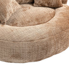 Canapé poire surdimensionné en chenille de 42,52 pouces avec trois oreillers pour chambre à coucher