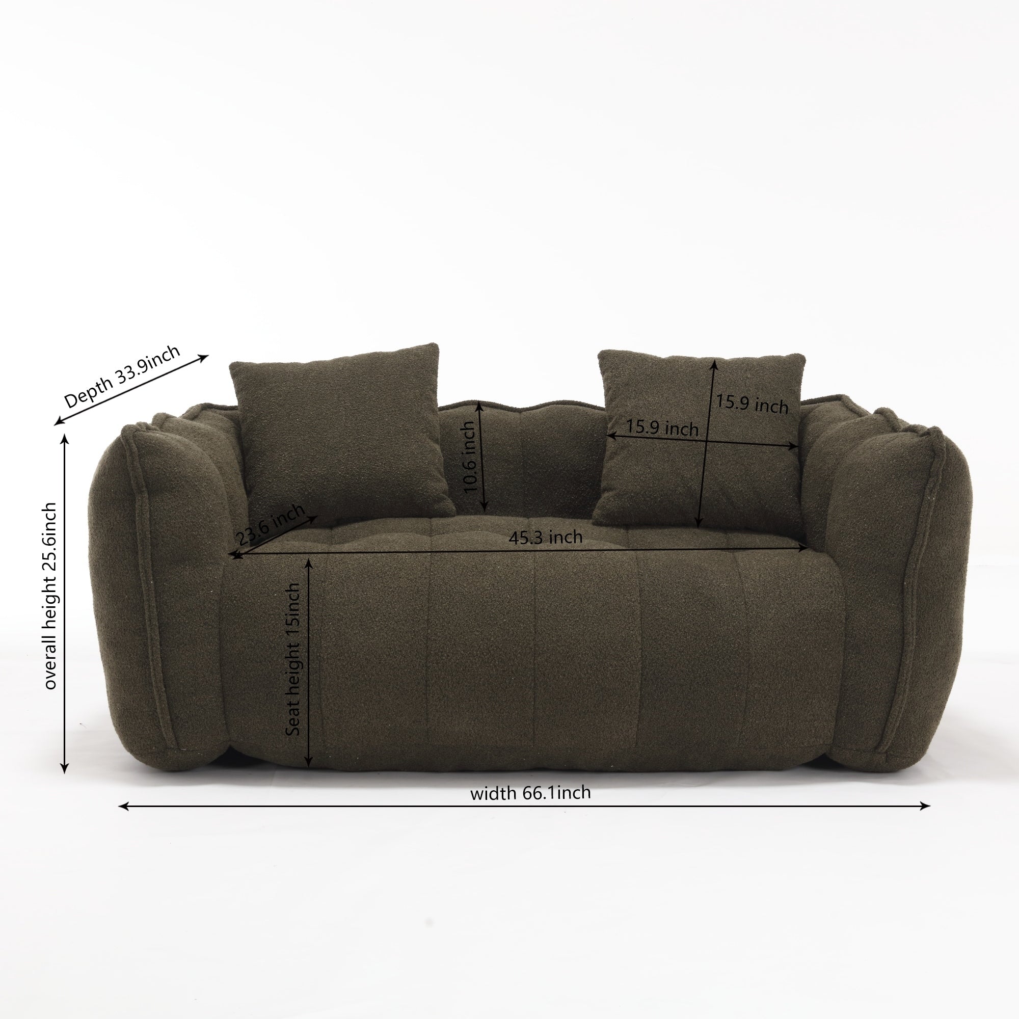 Canapé inclinable carré confortable
