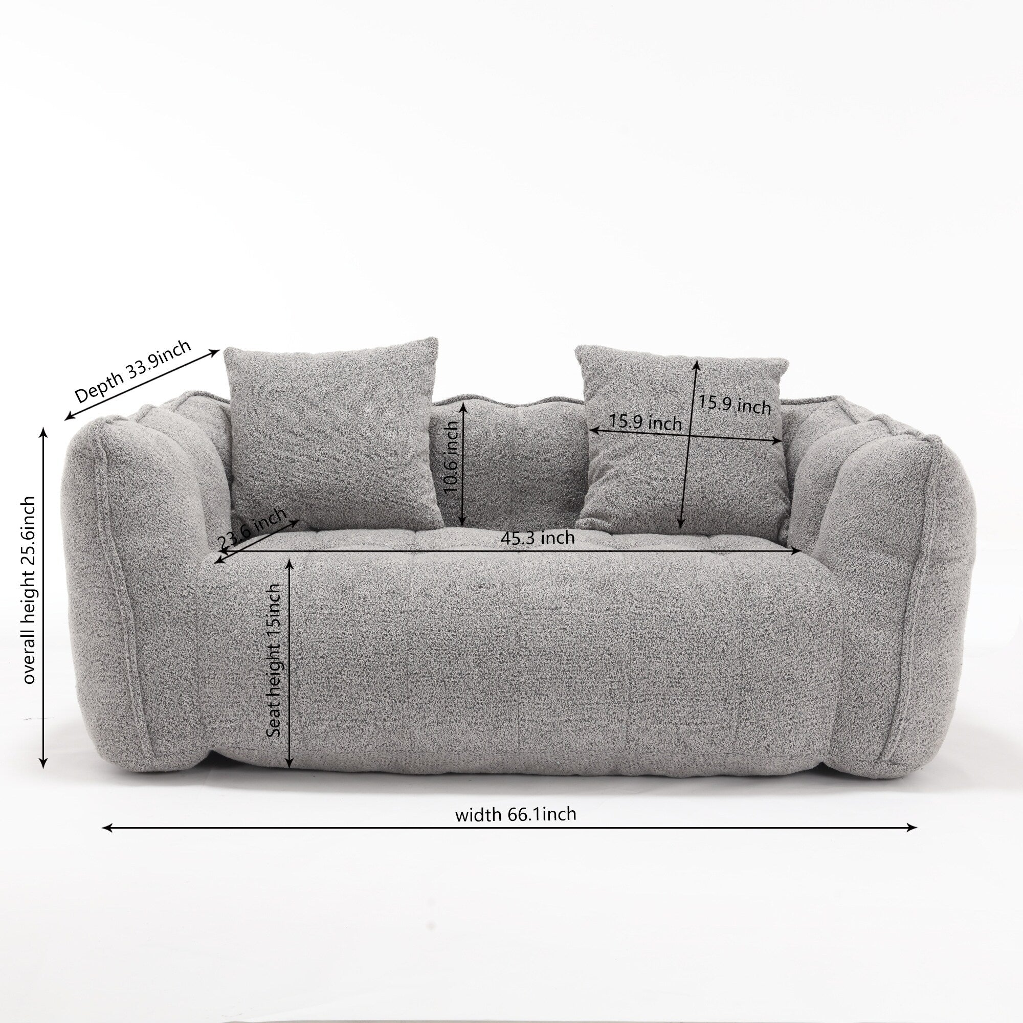 Canapé inclinable carré confortable