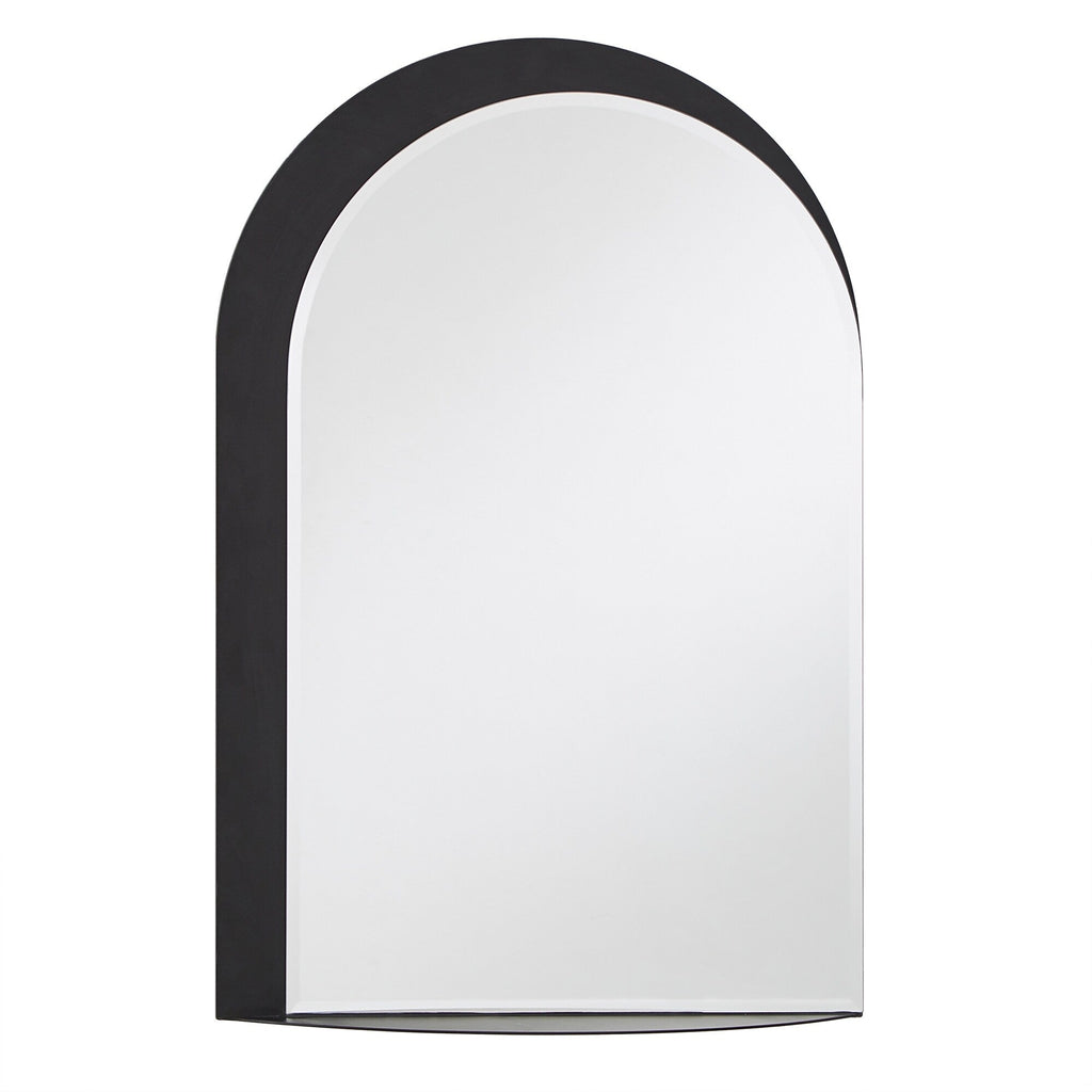 Miroir mural arqué en métal Concord avec étagère par iNSPIRE Q Bold