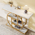 Console d'entrée, table de canapé industrielle à 4 niveaux derrière le canapé