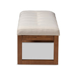 Banc contemporain rembourré en tissu par Baxton Studio