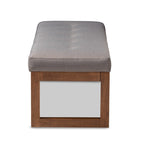 Banc contemporain rembourré en tissu par Baxton Studio
