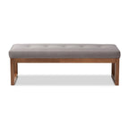 Banc contemporain rembourré en tissu par Baxton Studio