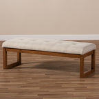 Banc contemporain rembourré en tissu par Baxton Studio