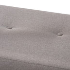 Banc contemporain rembourré en tissu par Baxton Studio
