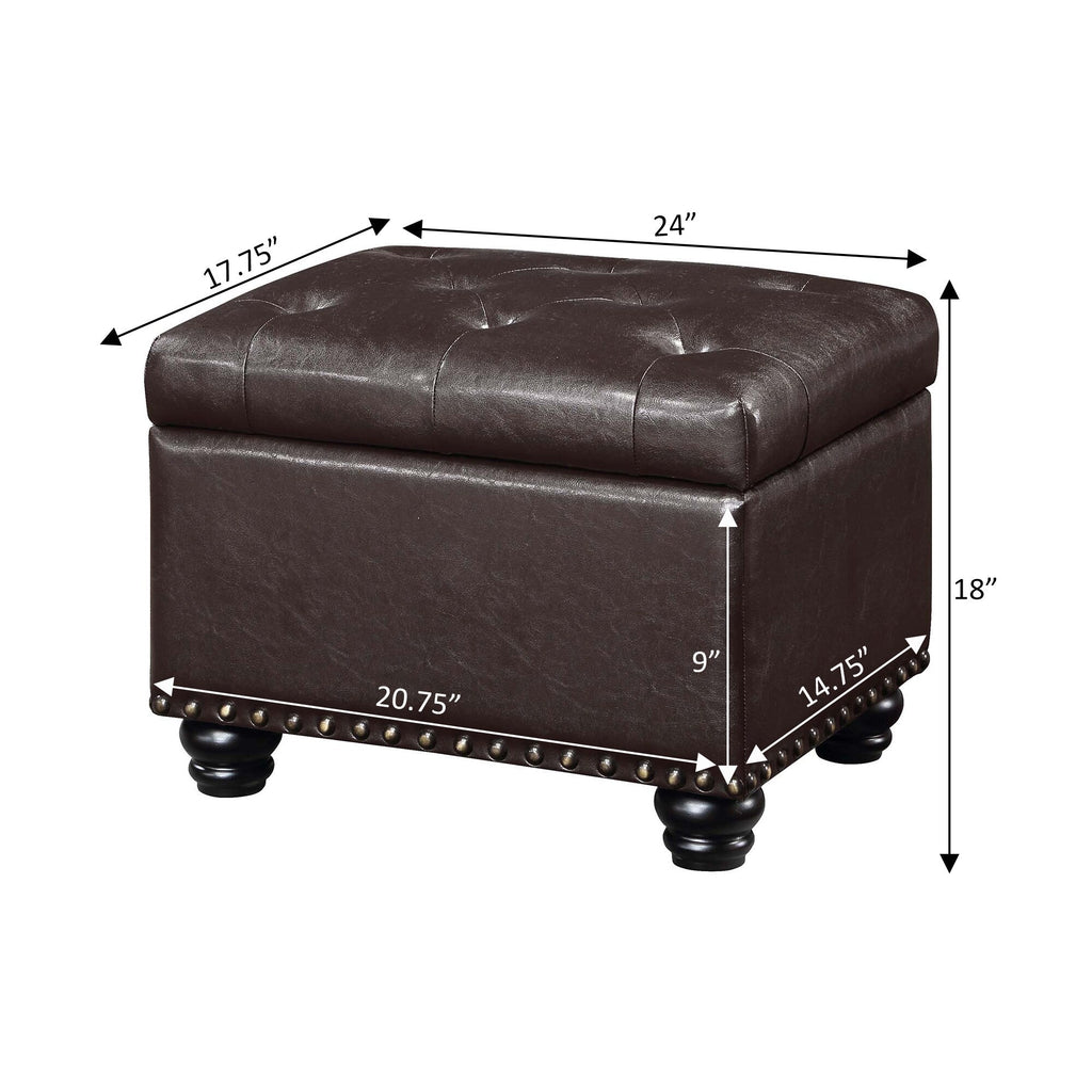 Pouf de rangement Convenience Concepts Designs4Comfort 5th Avenue
