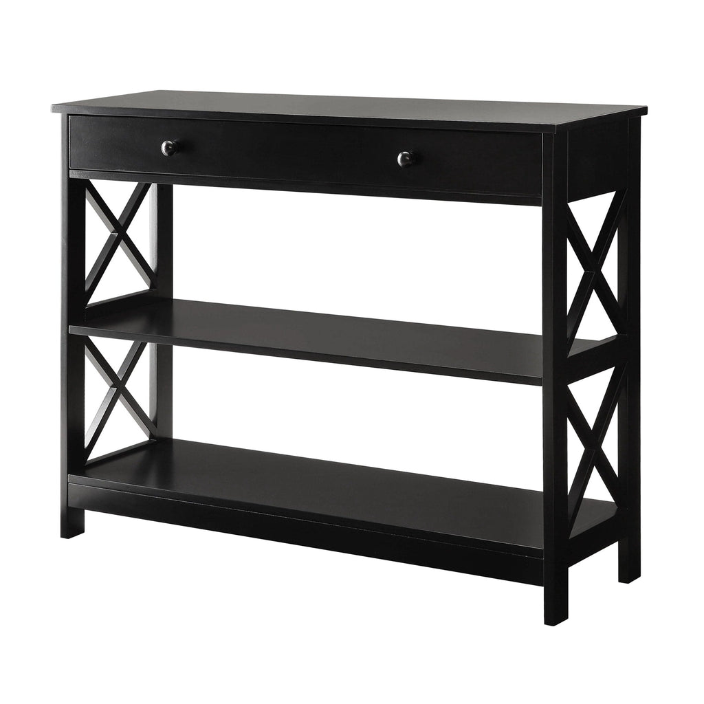 Console Oxford à 1 tiroir avec étagères Convenience Concepts
