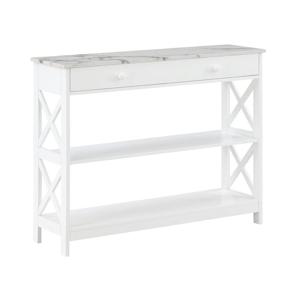 Console Oxford à 1 tiroir avec étagères Convenience Concepts