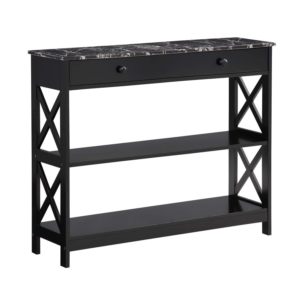 Console Oxford à 1 tiroir avec étagères Convenience Concepts