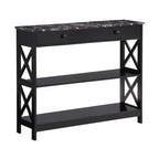 Console Oxford à 1 tiroir avec étagères Convenience Concepts