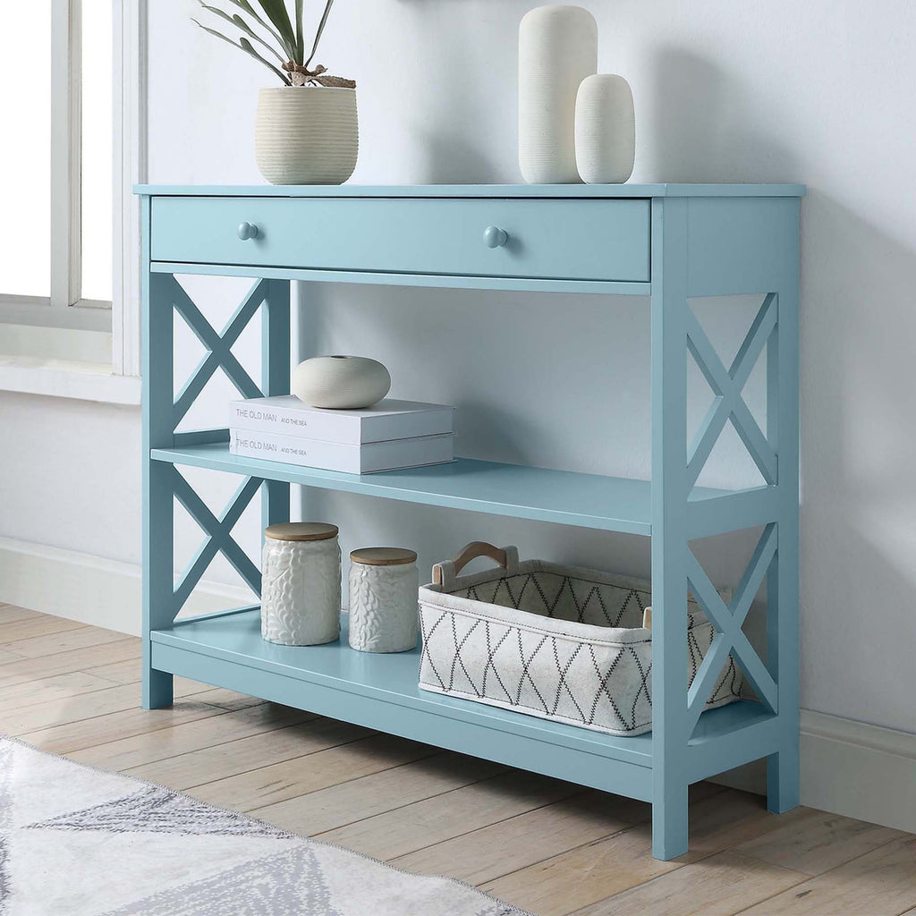 Console Oxford à 1 tiroir avec étagères Convenience Concepts