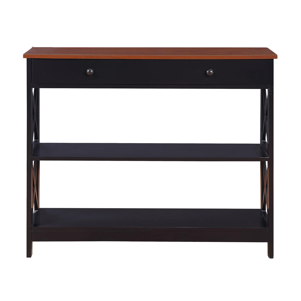 Console Oxford à 1 tiroir avec étagères Convenience Concepts
