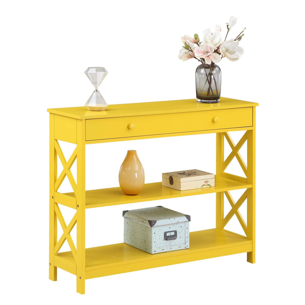 Console Oxford à 1 tiroir avec étagères Convenience Concepts