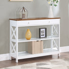 Console Oxford à 1 tiroir avec étagères Convenience Concepts