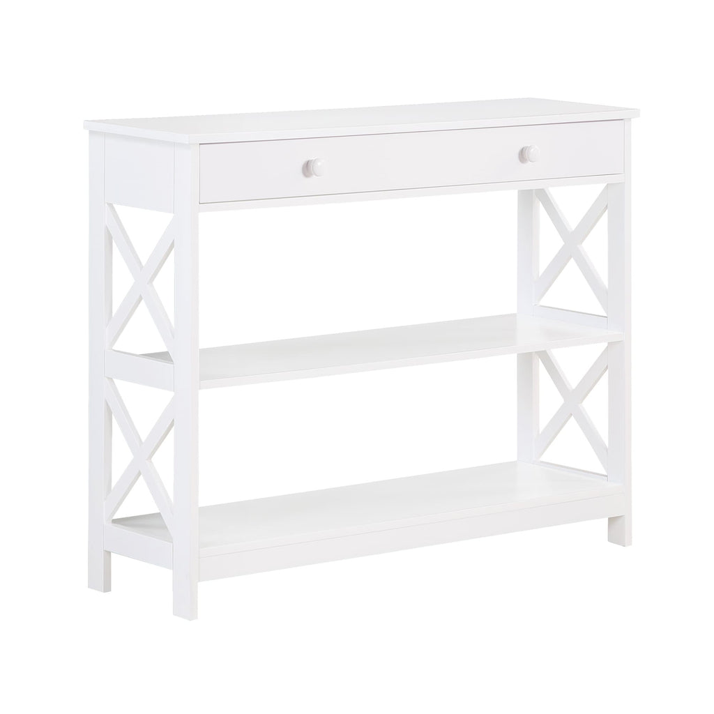 Console Oxford à 1 tiroir avec étagères Convenience Concepts