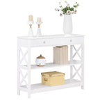 Console Oxford à 1 tiroir avec étagères Convenience Concepts