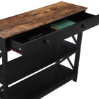 Console Oxford à 1 tiroir avec étagères Convenience Concepts
