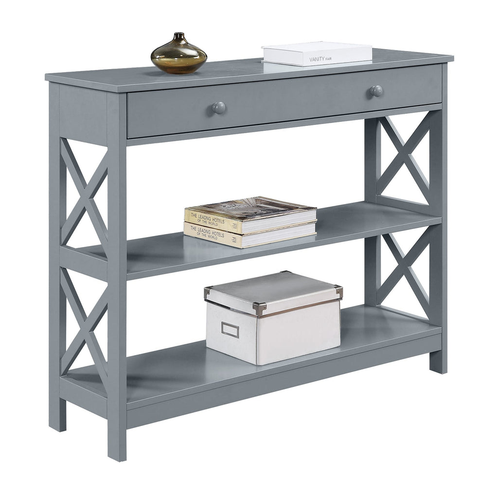 Console Oxford à 1 tiroir avec étagères Convenience Concepts