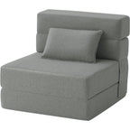 Canapé-lit convertible pliant - Fauteuil-lit moderne en lin avec oreiller et matelas pliable pour salon/dortoir/chambre d'amis