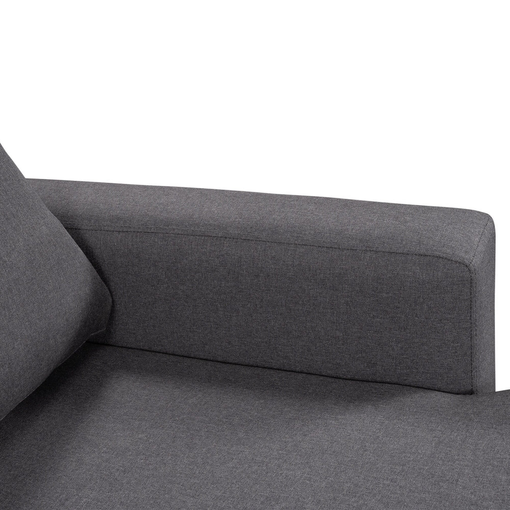 Canapé convertible en L avec lit gigogne et espace de rangement, 2 coussins d'appoint