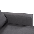 Canapé convertible en L avec lit gigogne et espace de rangement, 2 coussins d'appoint