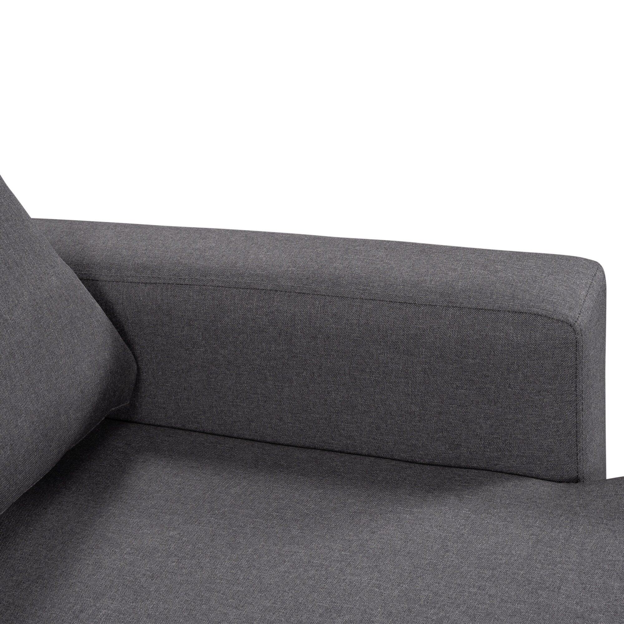 Canapé convertible en L avec lit gigogne et espace de rangement, 2 coussins d'appoint