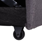 Canapé convertible en L avec lit gigogne et espace de rangement, 2 coussins d'appoint