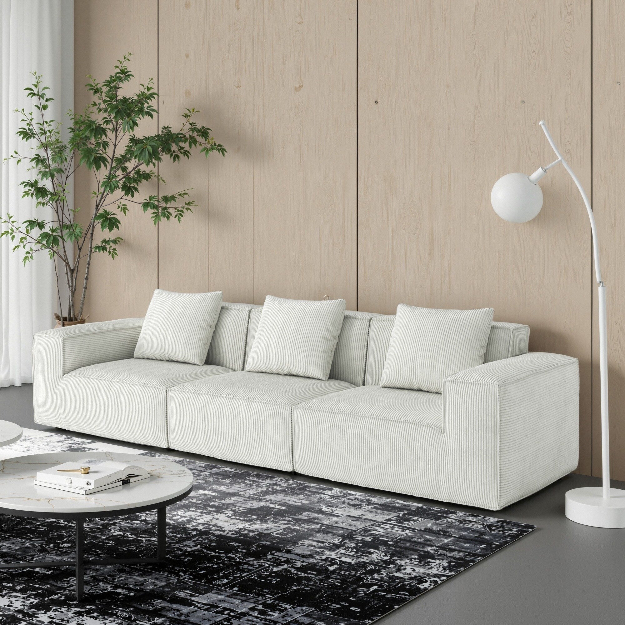 Canapé convertible en bloc de tofu