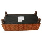 Banc de rangement rembourré Copper Grove Muscari avec bordure cloutée